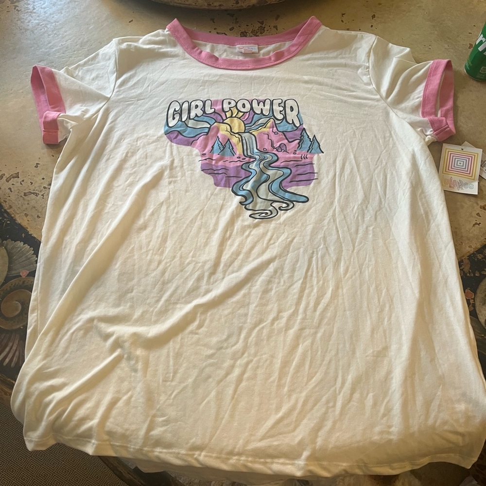 Girl Power T-Shirt - White and Pink